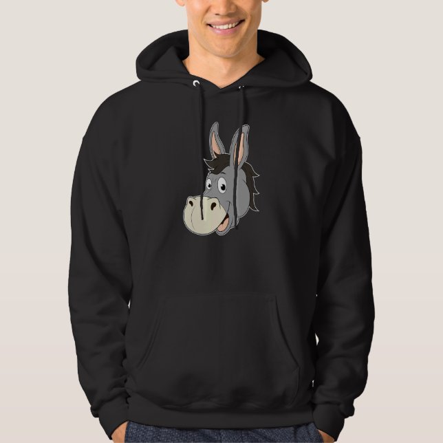 Sudadera Cabeza de burro sonriente Riéndose de la carne de  (Anverso)