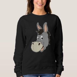Sudadera Cabeza de burro sonriente Riéndose de la carne de