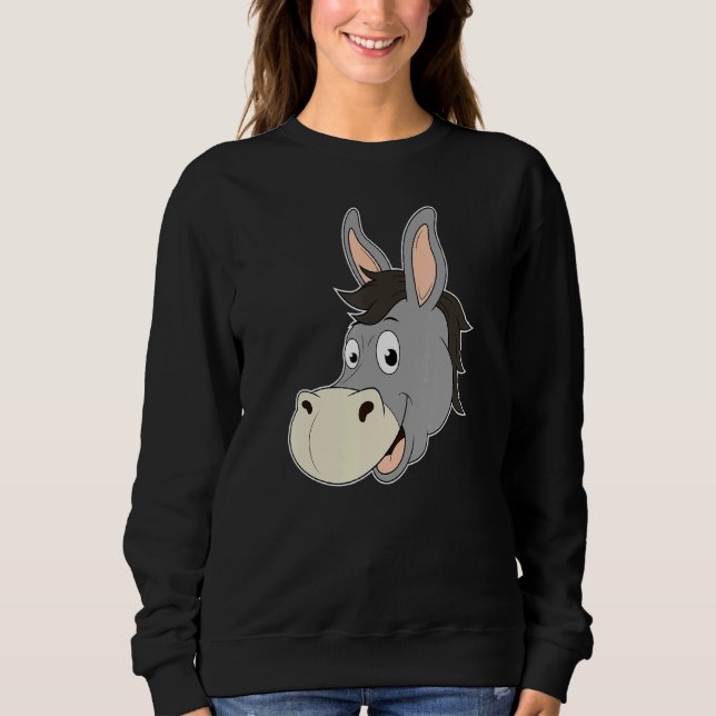 Sudadera Cabeza de burro sonriente Riéndose de la carne de  (Anverso)