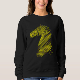 Sudadera Cabeza de caballo abstracta - Tee de arte de línea