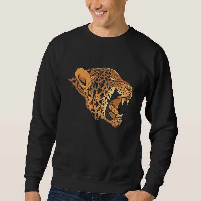Sudadera Cabeza De Cara De Leopardo Jaguars Cheetahs Gran G (Anverso)