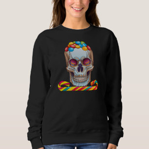 Sudadera Cabeza de caramelo Dulce de huesos Halloween