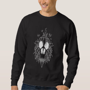 Sudadera Cabeza de Cuervo Esqueleto Punk Gótico con una Vel