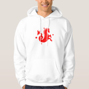 Sudadera Cabeza de Dimón Blanco "Caballo de Mar Rojo".