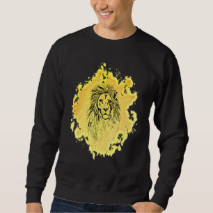 Sudadera Cabeza de León África Gran Gato Mane Léon Coloroso