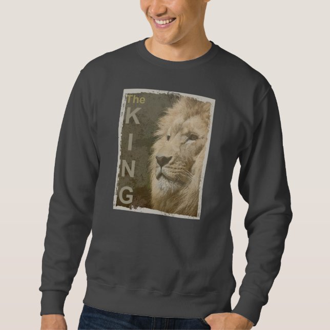 Sudadera Cabeza de león de pop de moda Los hombres de impre (Anverso)