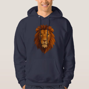 Sudadera Cabeza de león poligonal - Diseño de potencia geom