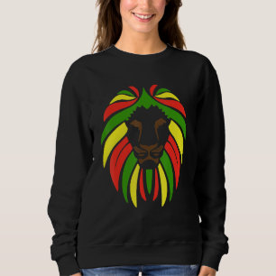 Sudadera Cabeza de León Rasta Genial Colorida para Amante d