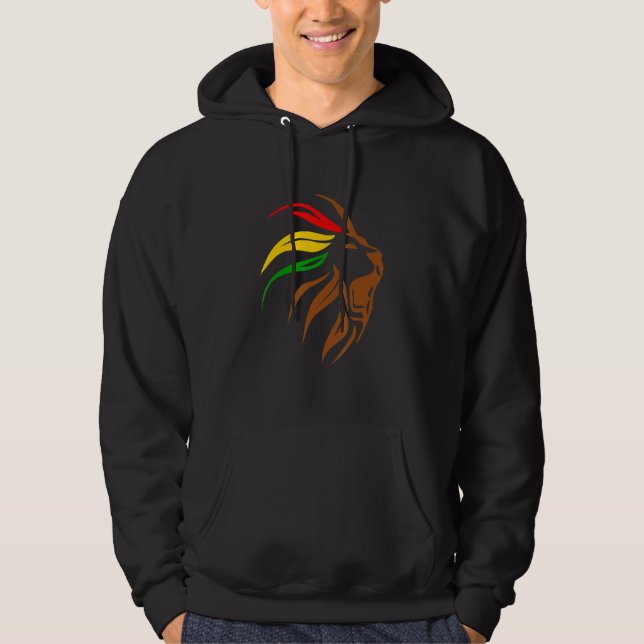 Sudadera Cabeza de León Rasta Mes de la Historia Negra BLM  (Anverso)