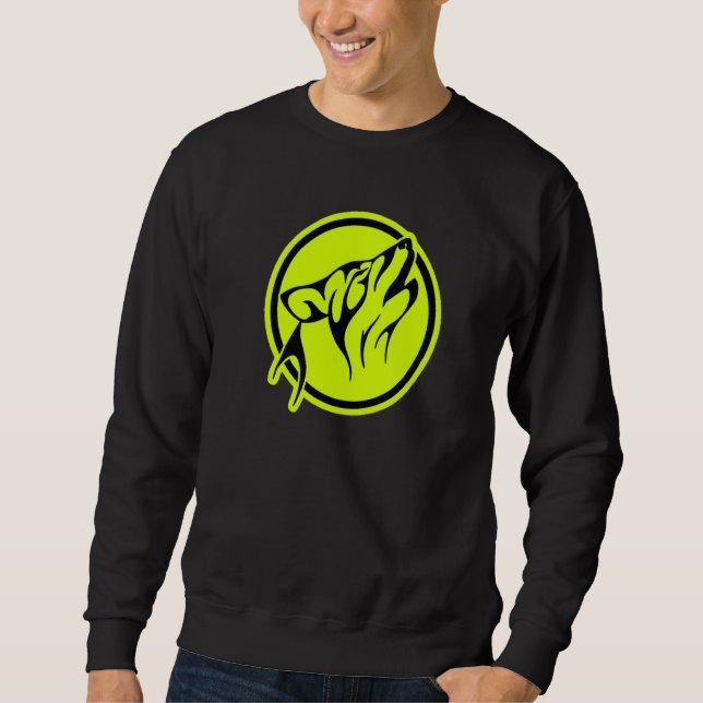 Sudadera Cabeza de lobo de tribu étnica Boho Feather Native (Anverso)