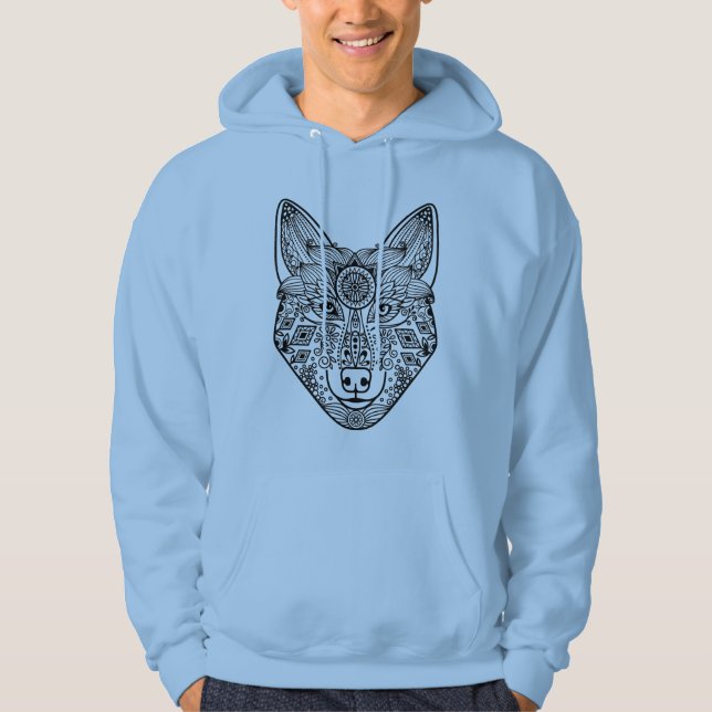 Sudadera Cabeza de lobo inspirada (Anverso)