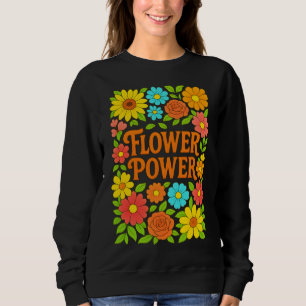 Sudadera Cabeza de mujer Groovy Flower Power