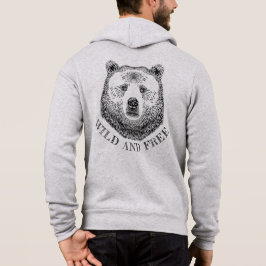 Sudadera Cabeza De Oso, Silvestre Y Libre, Ilustracion Derr