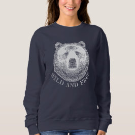 Sudadera Cabeza De Oso, Silvestre Y Libre, Ilustracion Derr