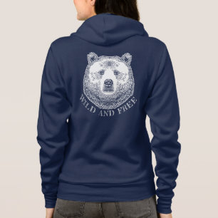 Sudadera Cabeza De Oso, Silvestre Y Libre, Ilustracion Derr
