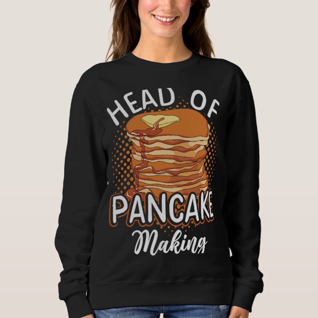 Sudadera Cabeza De Panqueque Haciendo Panqueque De Jarabe D (Anverso)