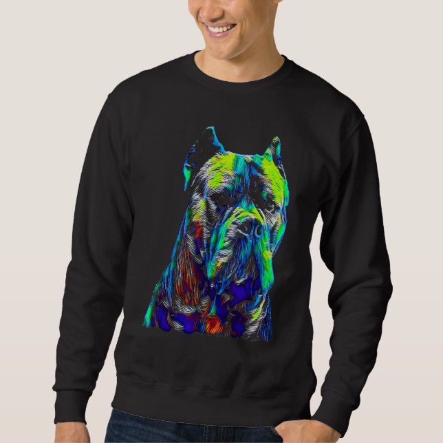Sudadera Cabeza de perro Cane Corso acuarela (Anverso)