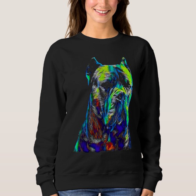 Sudadera Cabeza de perro Cane Corso acuarela (Anverso)