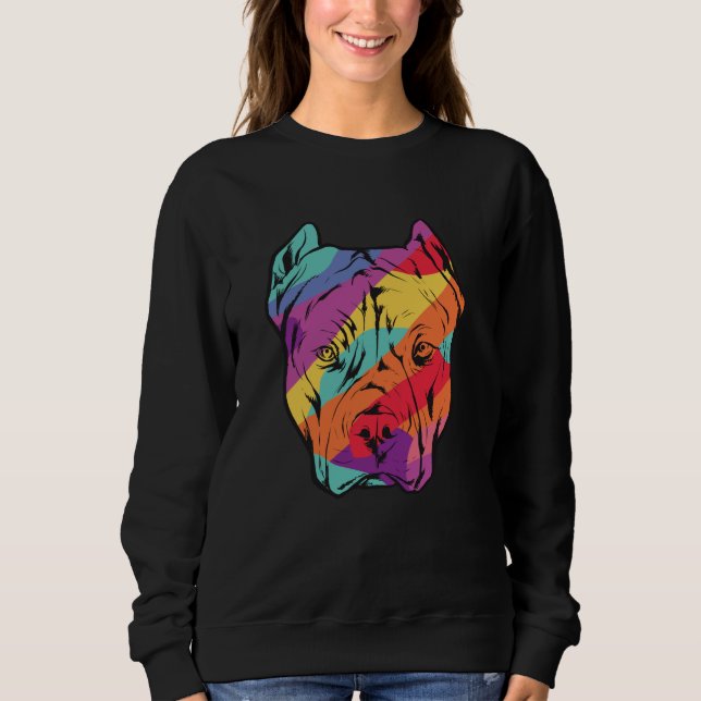 Sudadera Cabeza de Perro Pitbull Terrier (Anverso)