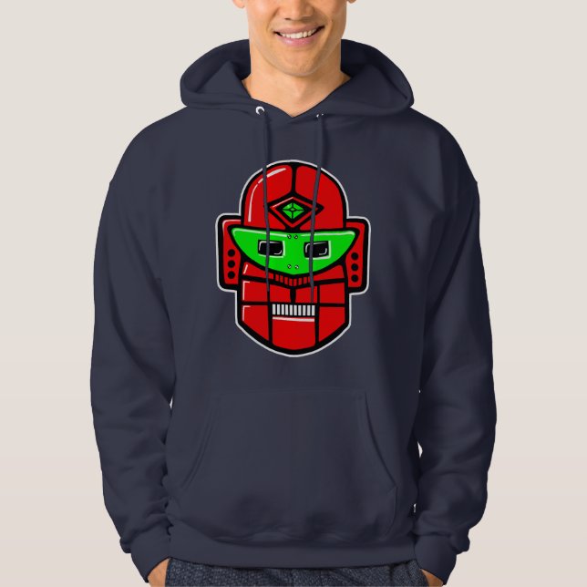 Sudadera Cabeza de robot retro - Personalizado (Anverso)