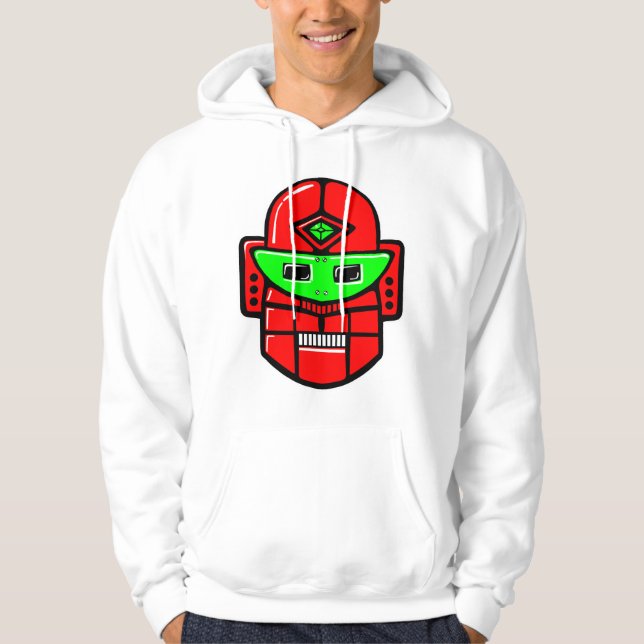 Sudadera Cabeza de robot retro - Personalizado (Anverso)