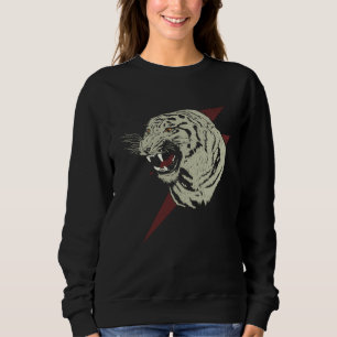 Sudadera Cabeza de Tigre de Gato con Estampado de Animal de