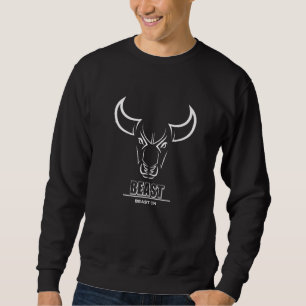 Sudadera Cabeza de Toro Bestia Entrenamiento de Gimnasio Fi