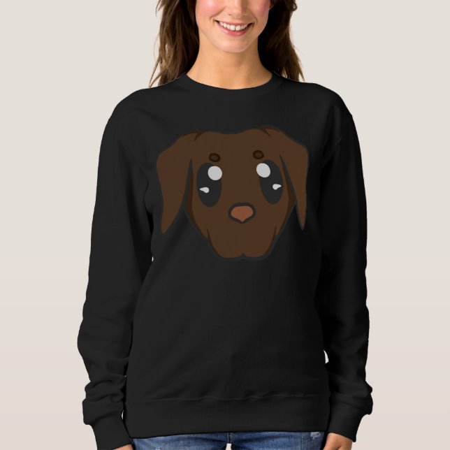 Sudadera Cabezal recuperadora de Labrador marrón (Anverso)