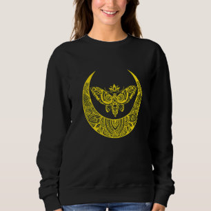 Sudadera Cabezas de Cráneo de Polilla Crescente Grunge Punk