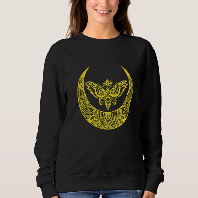 Sudadera Cabezas de Cráneo de Polilla Crescente Grunge Punk (Anverso)