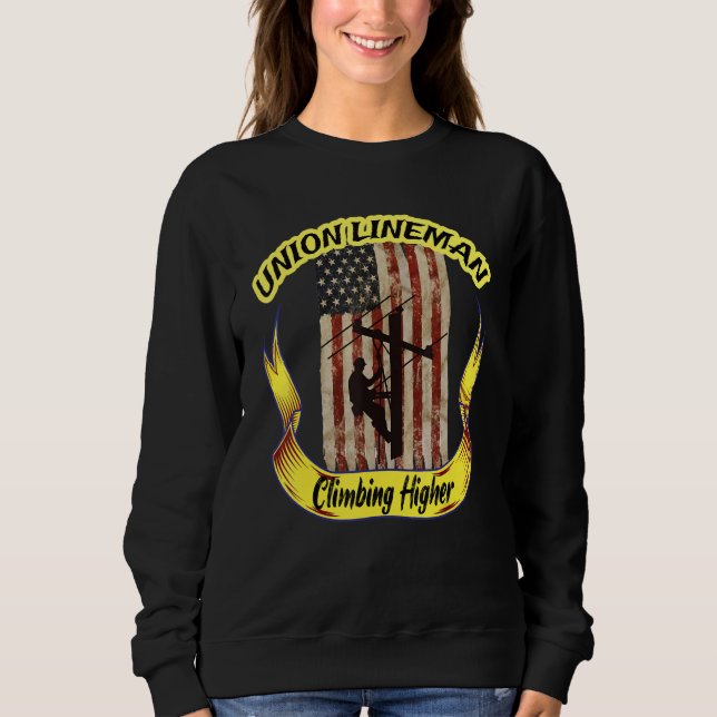 Sudadera Cable de electricista de línea cosas poste eléctri (Anverso)