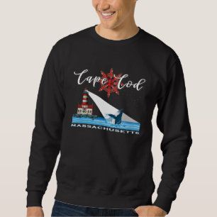 Sudadera Cabo Atlántico Cod Massachusetts Faro Ballena W