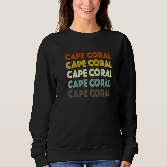 Sudadera Cabo Coral Florida Estadounidense Fl Usa Hometown  (Anverso)