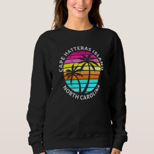 Sudadera Cabo Hatteras Isla Sunset Palm Trees Familia Vaca