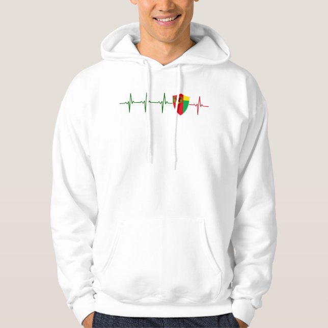 Sudadera Cabo Verde Bandera histórica Escudo de latido de c (Anverso)