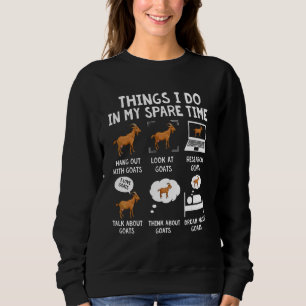 Sudadera Cabra 6 Cosas que hago en mi tiempo libre Cabra Ca