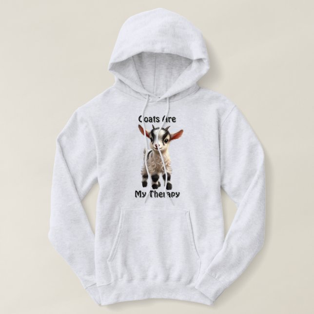 Sudadera Cabra bebé con pelaje esponjoso y expresión brilla (Diseño del anverso)