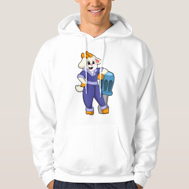 Sudadera Cabra como mecánica con destornillador (Anverso)