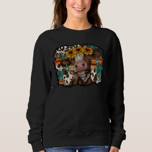 Sudadera Cabra Corona Girasol Lindo Granate Animal Granja B