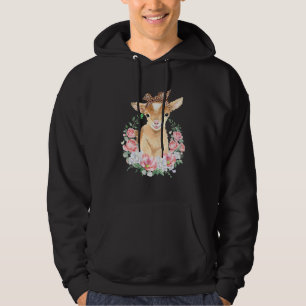 Sudadera Cabra Cuta Con Cabeza De Leopardo Boho Flor Cute G