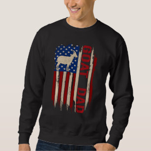 Sudadera Cabra Dad American Bandera Estadounidense Agricult