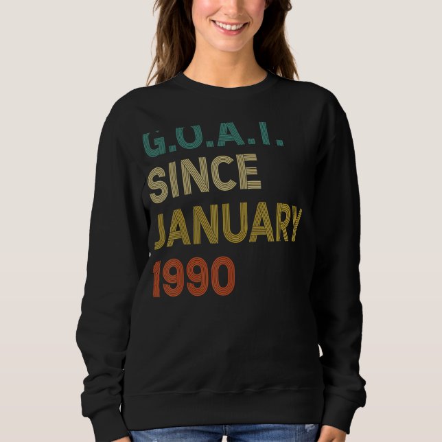 Sudadera Cabra de 32 años desde enero de 1990 (Anverso)
