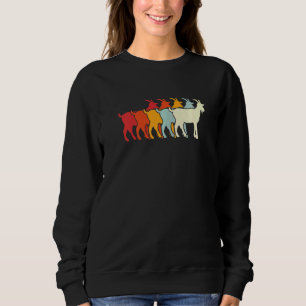 Sudadera Cabra de animal vintage para hombres mujeres niños