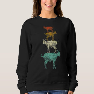 Sudadera Cabra retro Cabra Whisperer Ranch Grano de animale