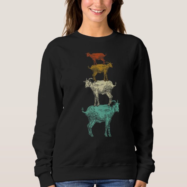Sudadera Cabra retro Cabra Whisperer Ranch Grano de animale (Anverso)
