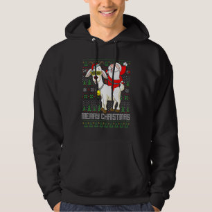 Sudadera Cabra Santa Claus Feliz Navidad a Ugly Xma