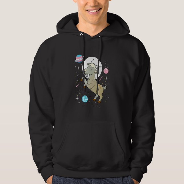 Sudadera Cabra Transgénero En El Espacio Orgullo Trans (Anverso)