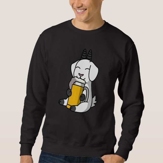 Sudadera Cabras bebiendo cerveza mascota   (Anverso)