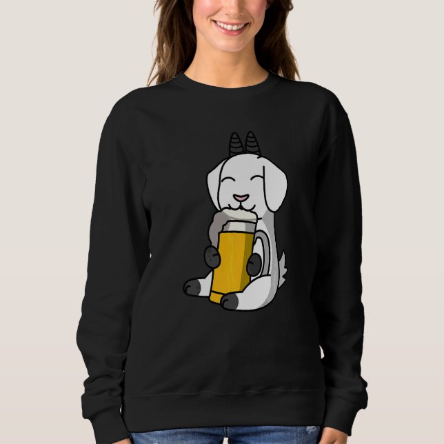 Sudadera Cabras bebiendo cerveza mascota   (Anverso)