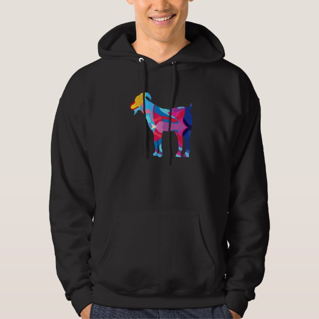 Sudadera Cabras Gráfico Colorido   (Anverso)